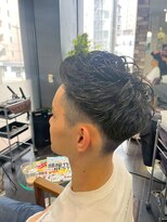 ヘアーメイク ロージー 北18条店(HAIR MAKE ROSY)&nbsp;かき上げヘア七三ヘアツーブロックメンズ波巻きスパイラルパーマ