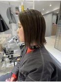 切りっぱなしボブ×ハイライト　by沼尾