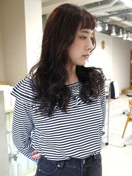 トナリ(tonari) ラベンダーベージュ ニュアンスパーマ オン眉【鹿児島中央】