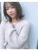 シアーグレージュ×韓国風ロブ