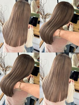 ウル 岡山駅店(ULu.) ハイトーンケアブリーチミルクティーベージュダブルカラー岡山駅