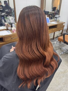 アジールヘア 北千住駅西口店(agir hair) 秋冬大人気!オレンジブラウンカラー!