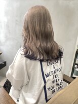 キュエム(Cuem)&nbsp;【Cuem春日】エンドカラーホワイトミルクティー裾カラー