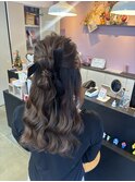 カチモリハーフアップ/お呼ばれヘアアレンジ/堺/北花田