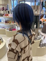 ヘアーザラブズラフズ オーガニカ 北九州(HAIR THE LOVES LAUGHS ORGANICA) ウルフ×ブルーデザイン