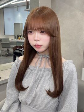 ベレーザ 渋谷(BELEZA) 17967黒髪ダークアッシュココアブラウンレイヤーカット韓国巻き