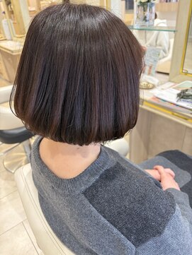 アッシュ 仙川店(Ash) 40代50代60代ひし形ショートボブ前髪あり白髪染め艶ボリューム
