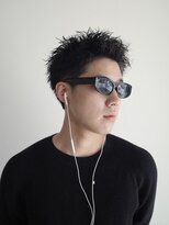 プールサイド(POOLSIDE)&nbsp;スパイキーショート　ピンパーマ　無造作パーマ　メンズショート