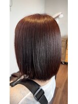 エスト(est.)&nbsp;白髪染ない白髪染×切りっぱなしボブ　20代30代40代50代