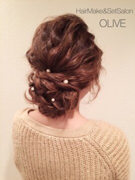 オリーブ(OLIVE) 【オリーブ】パールピンでルーズアップ