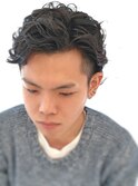ツーブロック外ハネレイヤーパーマ