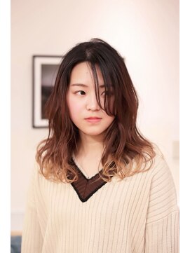 ヘアーサロン ビー(hair salon b.) セミウェット◎グラデカラーミディ