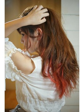 ハチマルハチ エアー 向ヶ丘遊園店(808 air) インナーカラー×ナチュラルウェーブ