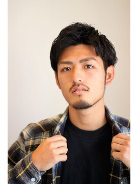 ノイセル 西本町(Noisyle) ソフトツーブロックかき上げヘアツイストパーマコンマヘア