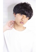 小久保styleブリーチなしアッシュオーシャンブルーサマーカット