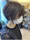 白髪活かしショート