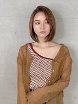 大人可愛い艶カラー鎖骨ミディアム30代40代50代