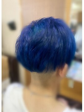 プレッソヘアー Presso hair ダブルカラー　ブルー