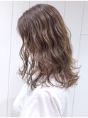 ラベンダーベージュ_アースカラーくびれヘアツートン_ba360702