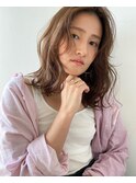 韓国風ナチュラルウェーブ×キャラメルベージュカラー