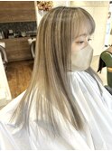トップからのローライト☆オシャレハイトーンカラー