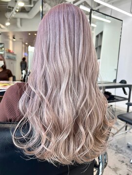 ゲーム 原宿店(GAME) ダブルカラーピンクベージュケアブリーチハイトーン髪質改善