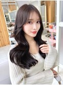 大人可愛い韓国ヘア　ハイレイヤー　顔まわり前髪似合わせ#