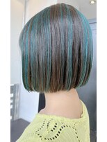 ザ カラー ラボ(THE COLOR LABO)&nbsp;アンブレラカラー　ターコイズ　ボブ