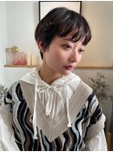 20代/30代/前髪あり/切りっぱなし/ボブ/ショート/パーマ