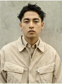 ダークアッシュニュアンスパーマ韓国マッシュスペインカール