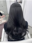 冬人気ブルーブラック¥艶髪オリーブグレージュ　上野