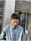 スパイキーショートピンパーマスパイキーパーマ