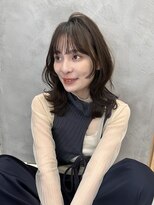 ロンドプロフィール 浦和(Lond profil)&nbsp;前髪カット顔まわりくびれレイヤー外ハネミディ