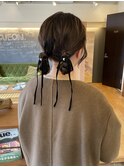 お呼ばれヘア×ツインヘア