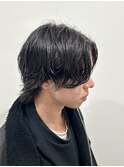 メンズカットパーマニュアンスパーマナチュラルセンターパート