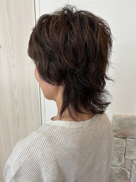 アンジュ 篠ノ井店(ange) 10代20代30代40代50代 ウルフパーマスタイル