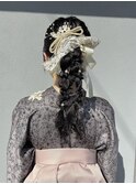 ヘアセット/卒業式ヘア/編み下ろし/袴ヘア