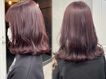 【ツヤと深みが魅力。色落ちも楽しめるラベンダー】ケアブリーチダブルカラー/ハイトーン/原宿ボブ/学割U24