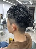 オールバックパーマ