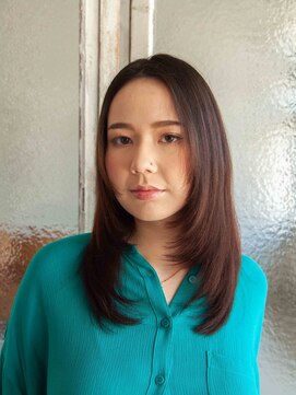 ポイントファイブバイソレイユ 藤沢店(.5 by SOLEIL) ロング前髪なしレイヤーカットハイレイヤーブラウンブリーチなし