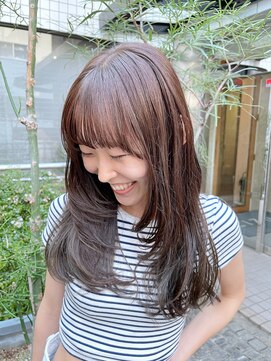 エイゾー(EIZO) グレージュ/透明感カラー/ブリーチなし/レイヤーカット/レイヤー