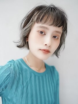 ギークス(GEEKS) 【GEEKS渋谷】オン眉ボブ/アンブレラカラー/初ブリーチ/冬カラー