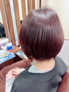 アミリー 成田飯田町店(Amily) ショートボブ 美シルエット 艶感茶髪20代30代40代50代60代