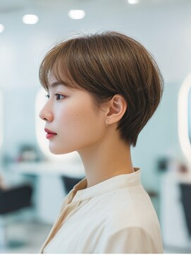 クレビアテン(CreBiA ten_) ショートカット/ライトブラウン/透明感カラー