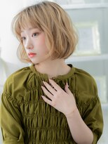 カバーヘア 上尾西口店(COVER HAIR)&nbsp;外国人風ハイトーンカラー小顔ハッシュボブc8上尾10代20代30代