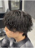 ツイストシャドウパーマ×ラウンドマッシュ