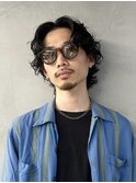 渋谷ツイストスパイラルパーマメンズカットメンズスパイラルボブ