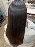 カット+縮毛矯正+髪質改善リタッチカラー+高補修TR