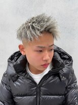 ルースト 西院店(ROOST)&nbsp;MEN’S HAIR/パイルツイスト/ホワイトハイライト/眉毛カット