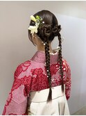 卒業式 袴の着付け＋ヘアセット〇